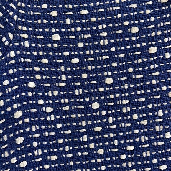 Vilagallo Womens Blue Tweed Fringe Hem Dress Size 44 Classic Office Workwear - Picture 5 of 7